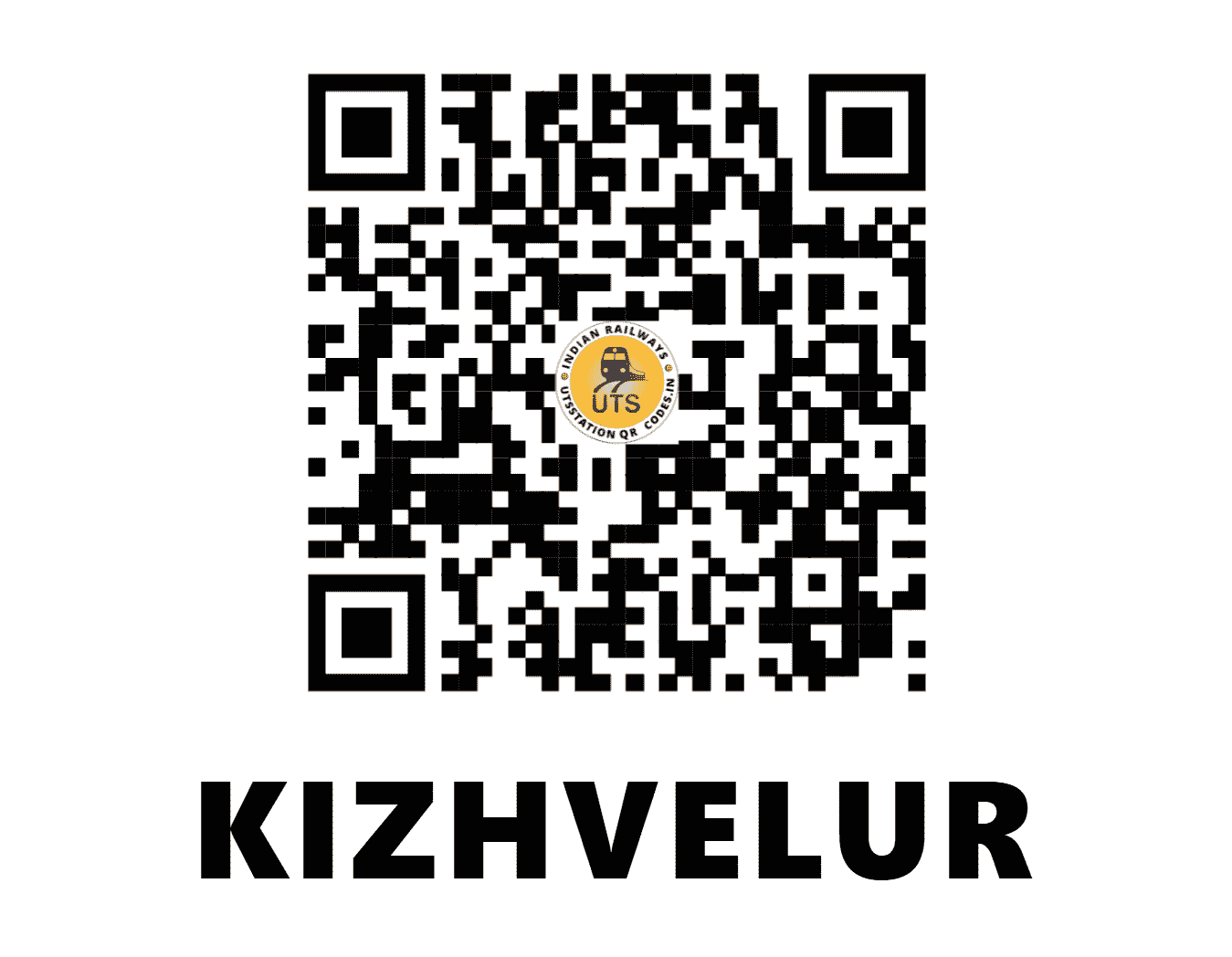 UTS QR Code for KIZHVELUR - KVL - SR (TAMIL NADU)